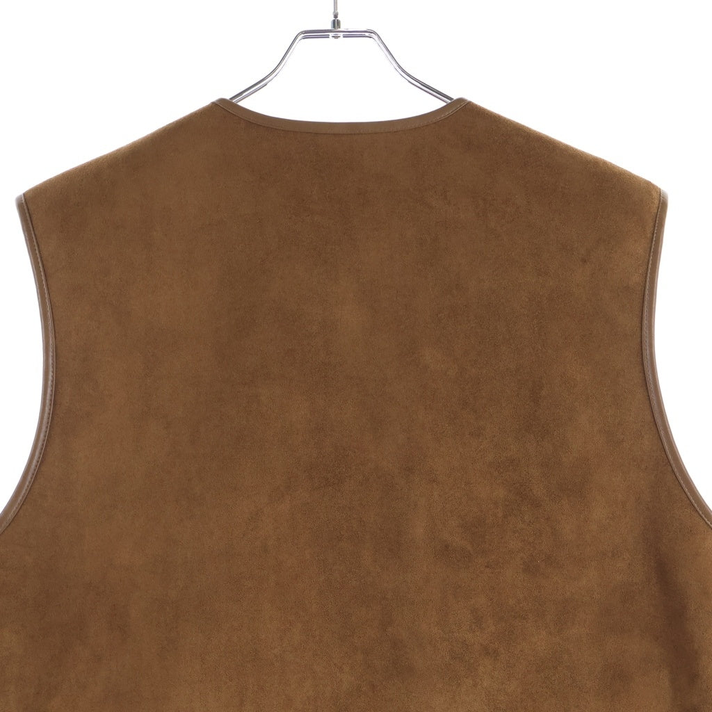 GDC(ジーディーシー) 25AW Vegan Mouton Vest フェイクムートンベスト ブラウン GD0241
