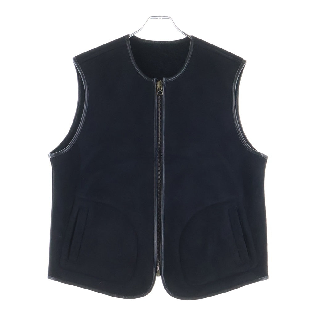GDC(ジーディーシー) 25AW Vegan Mouton Vest フェイクムートン ベスト ブラック GD0241