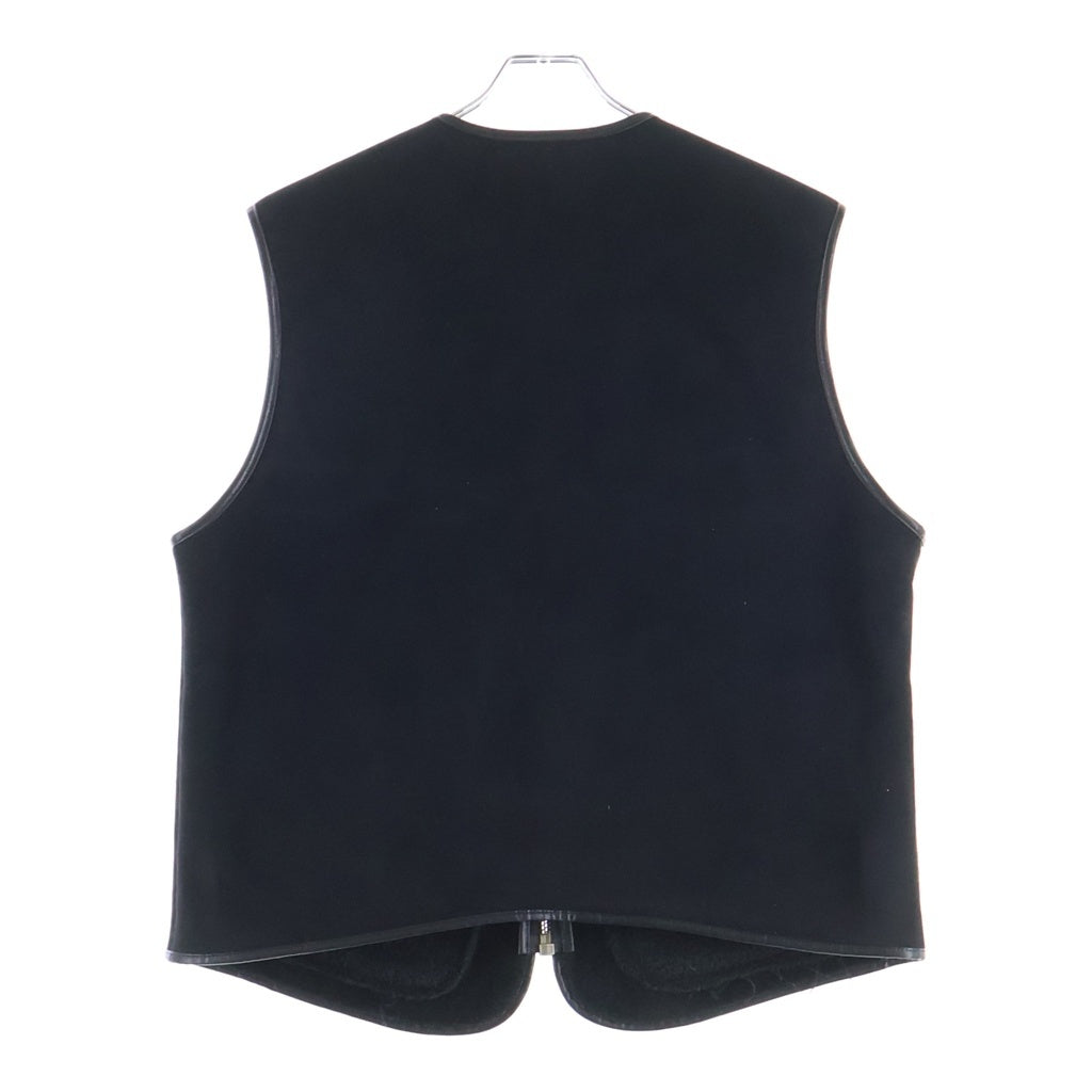 GDC(ジーディーシー) 25AW Vegan Mouton Vest フェイクムートン ベスト ブラック GD0241