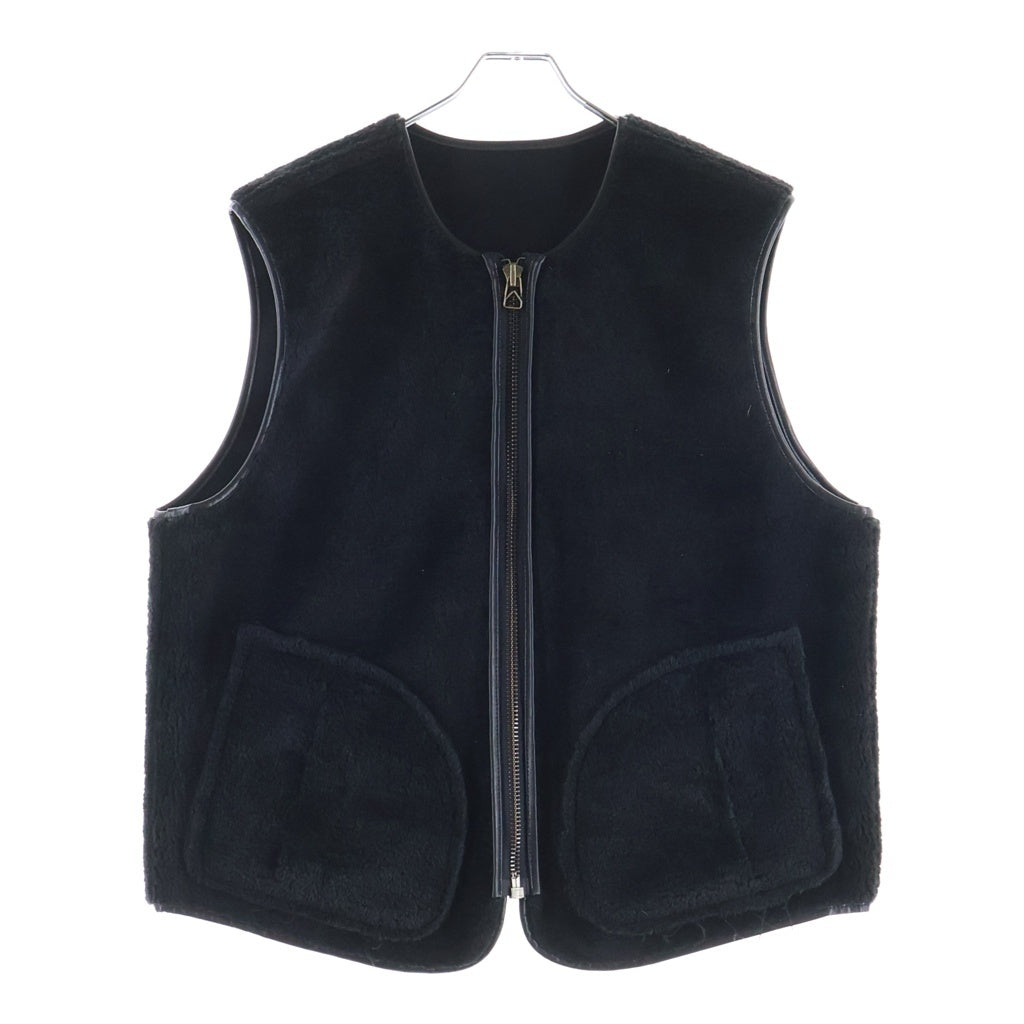 GDC(ジーディーシー) 25AW Vegan Mouton Vest フェイクムートン ベスト ブラック GD0241