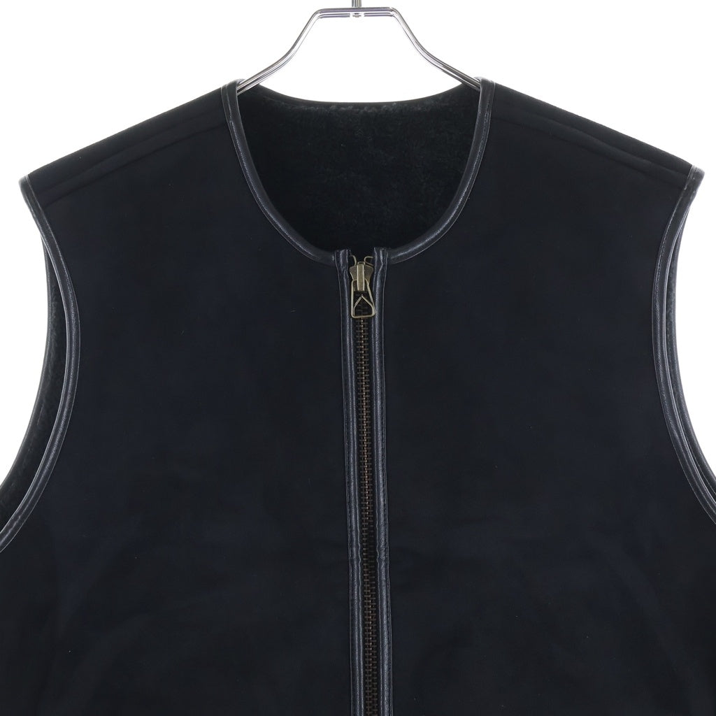 GDC(ジーディーシー) 25AW Vegan Mouton Vest フェイクムートン ベスト ブラック GD0241