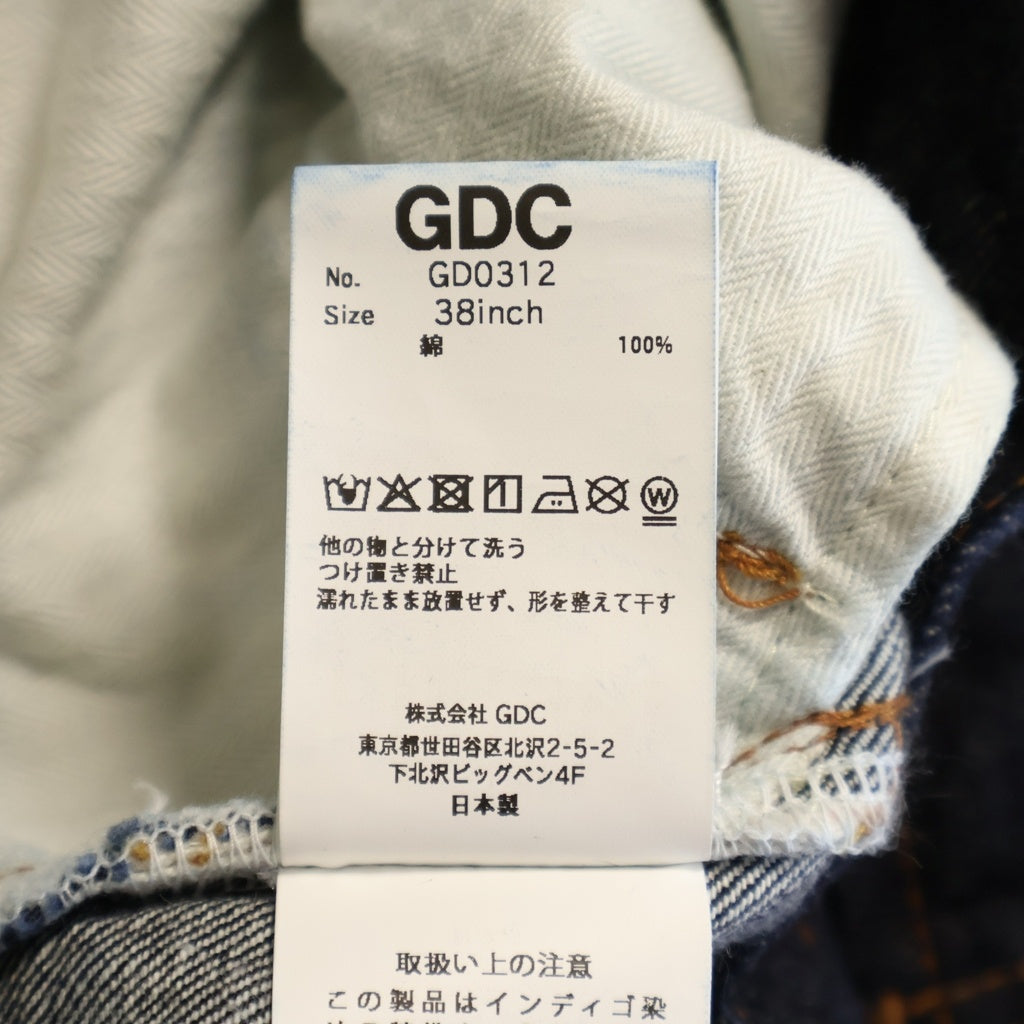 GDC(ジーディーシー) 26SS ORIGINAL GARMENT ARIZONA DENIM PANT ボタンフライ ワイドテーパード デニムパンツ インディゴ GD0312