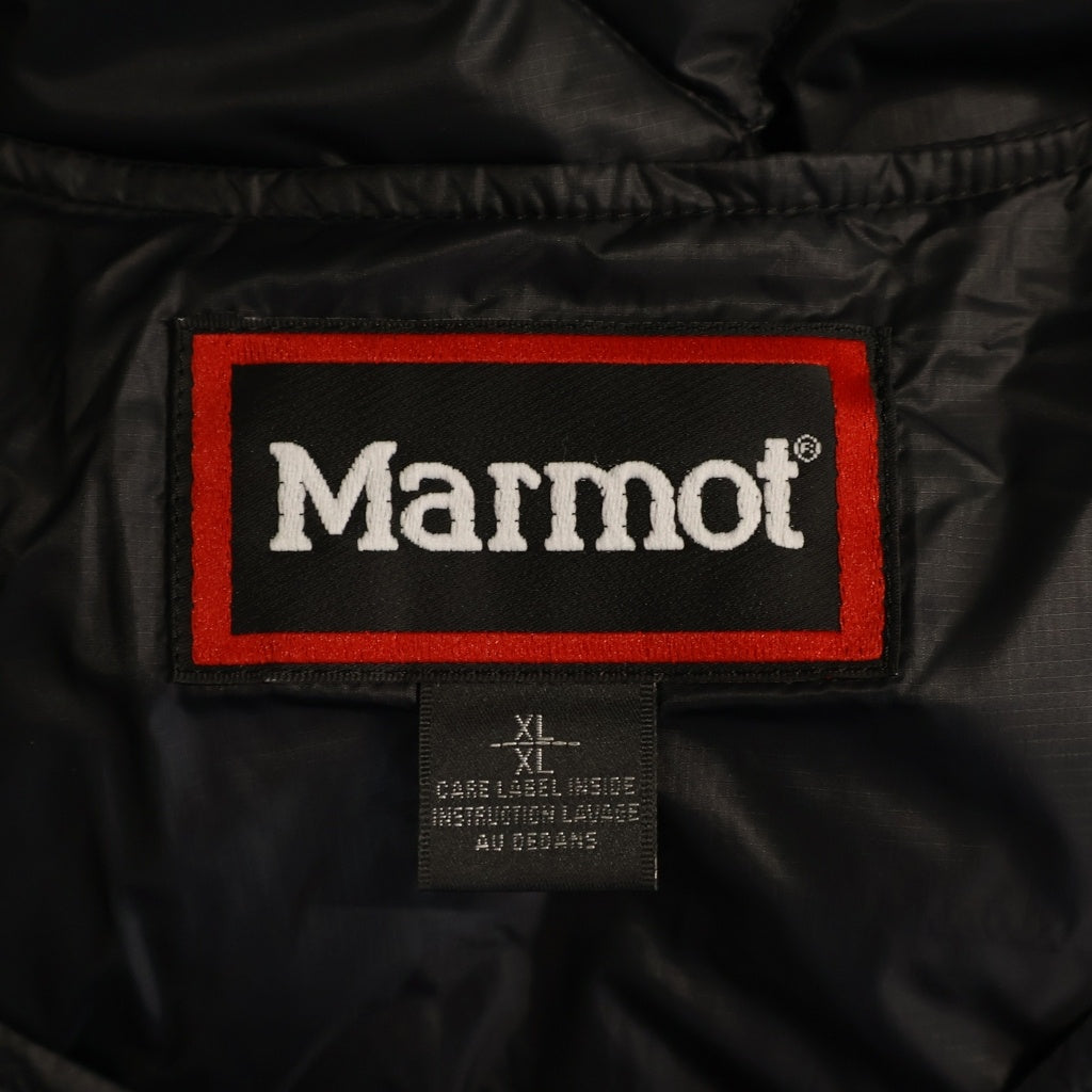 Marmot(マーモット) × STABRIDGE 750FP Down T-Shirt River Stone スタブリッジ スナップボタン ドローコード 半袖ダウン ブラック TSAMD325AP