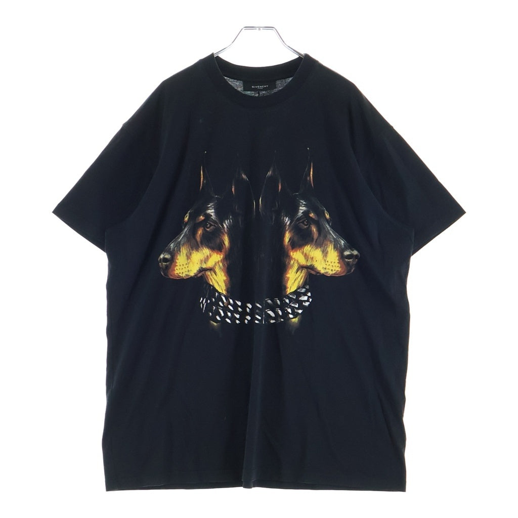 GIVENCHY(ジバンシィ) 13AW DOBELMAN PRINT S/S TEE ドーベルマン プリント半袖Tシャツ カットソー ブラック 13F7312651