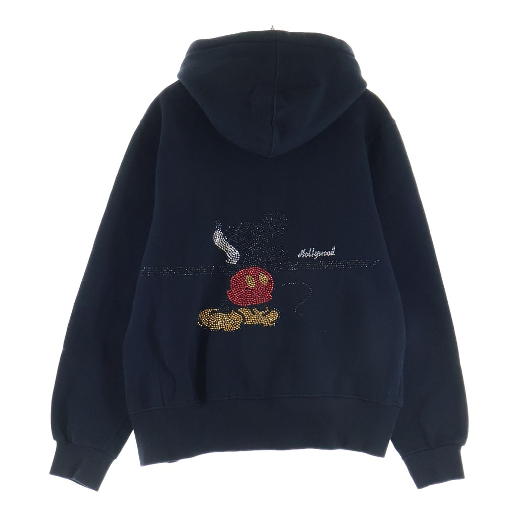 DOLCE & GABBANA(ドルチェアンドガッバーナ) MICKEY MOUSE RHINESTONE HOODIE ミッキーマウス ラインストーン フーディー パーカー ブラック