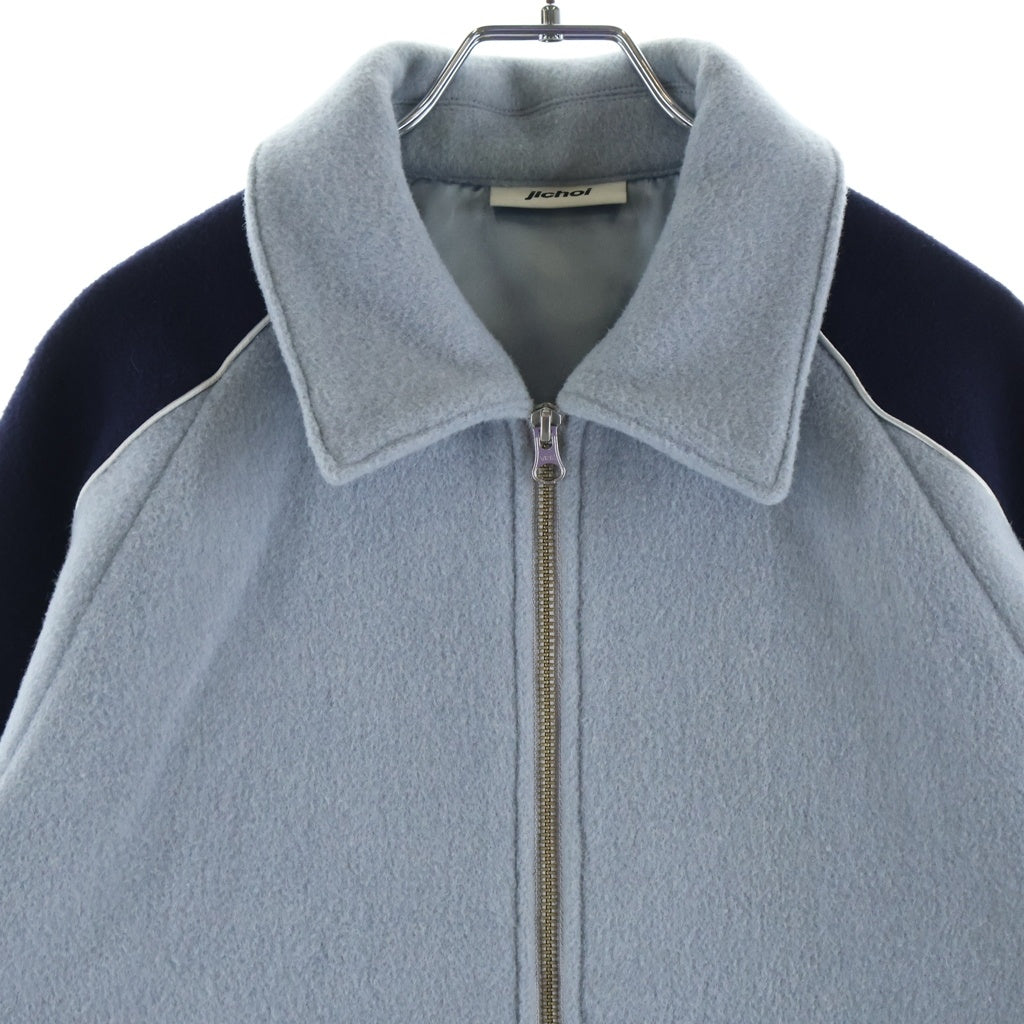 NO BRAND(ノーブランド) jichoi (ジチョイ) 25AW Zip Up Jacket Korea バイカラー ジップアップジャケット グレー