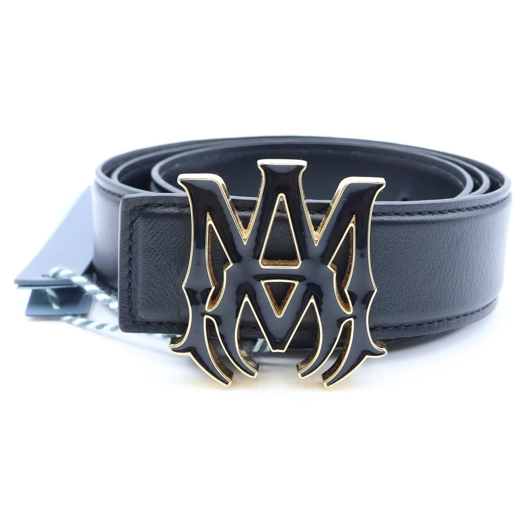 AMIRI(アミリ) MA CORE LOGO BELT MAロゴバックル レザーベルト ブラック AMACBL1011