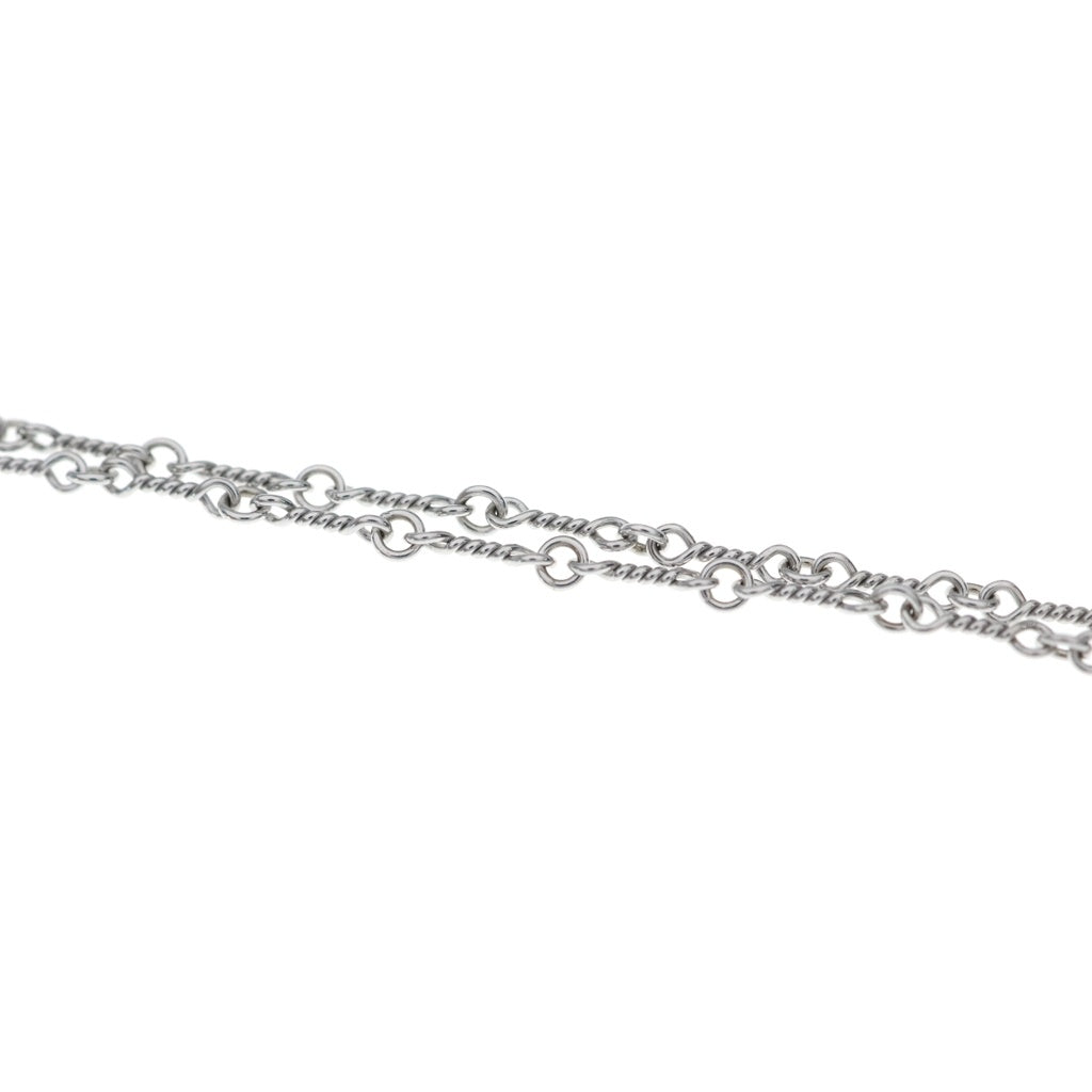 CHROME HEARTS(クロムハーツ) 18KWG NECKCHAIN T16 ツイストチェーンネックレス 16inch ホワイトゴールド BCA001