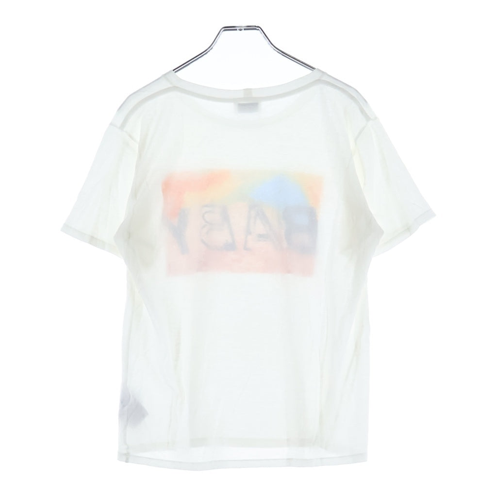 SAINT LAURENT PARIS(サンローランパリ) 16SS Hedi期 BABYプリント コットンクルーネックJ半袖Tシャツ カットソー ホワイト TK60 416625 Y2WW2 9008