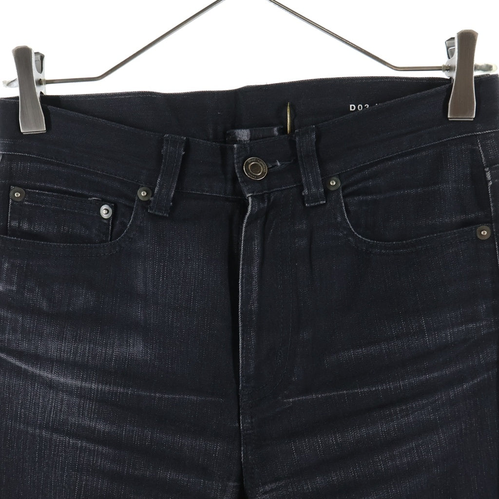 SAINT LAURENT PARIS(サンローランパリ) 13S Hedi期 ハイウエスト ジップフライ スキニーデニム ブラック D03 W/SK-HW