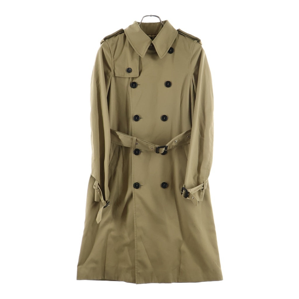 SAINT LAURENT PARIS(サンローランパリ) 15AW Hedi期 裏地チェック ベルテッドトレンチコート ブラウン 270-003-905-7560
