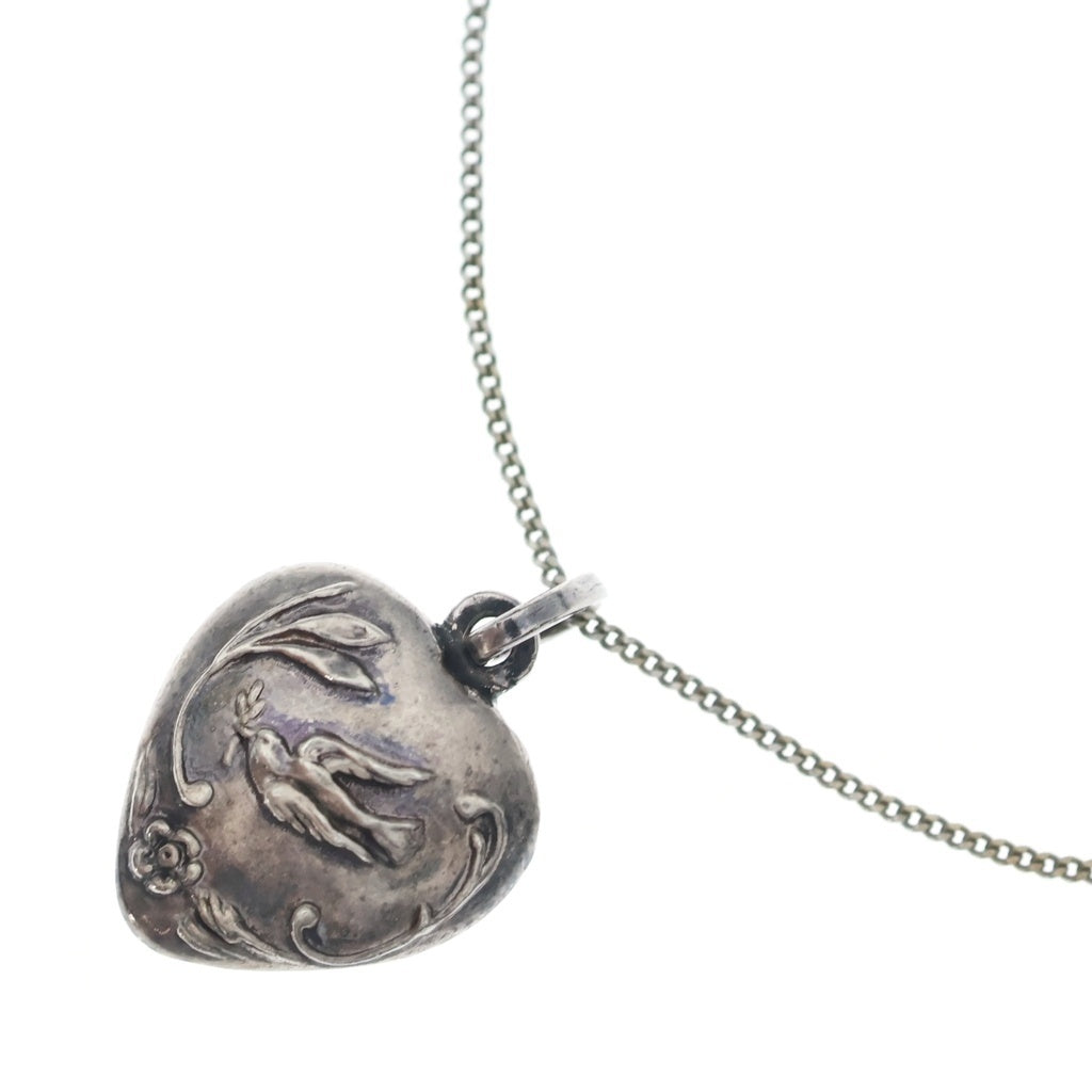 SAINT LAURENT PARIS(サンローランパリ) Heart Necklace ハート ペンダント ネックレス シルバー