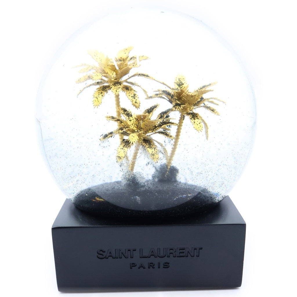 SAINT LAURENT PARIS(サンローランパリ) Snow Dome スノードーム パームツリー ヤシの木 ブラック/ゴールド 694996