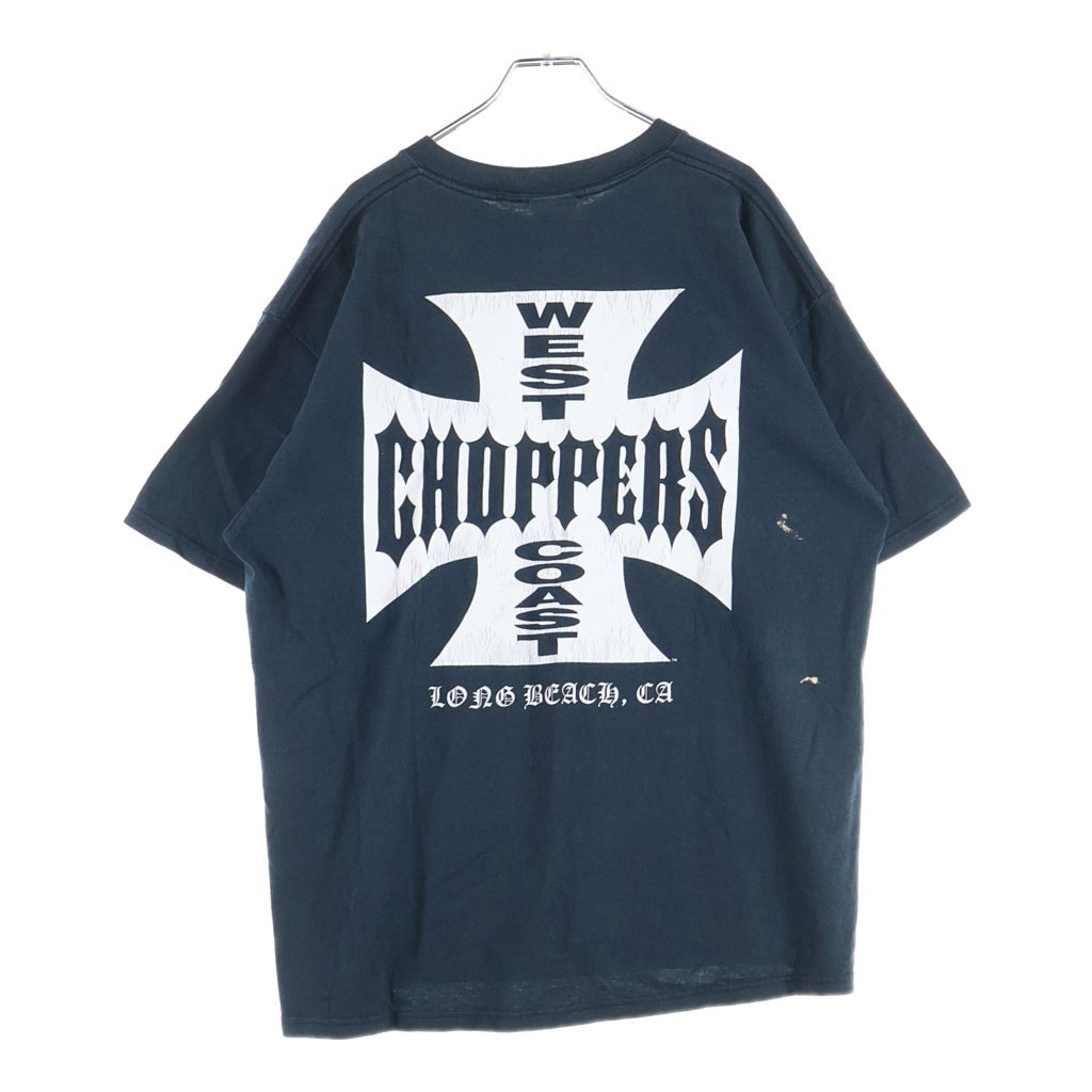 VINTAGE(ヴィンテージ) 90-00s West Coast Choppers Tee ウエストコーストチョッパーズ アイアンクロス 半袖Tシャツ カットソー ネイビー