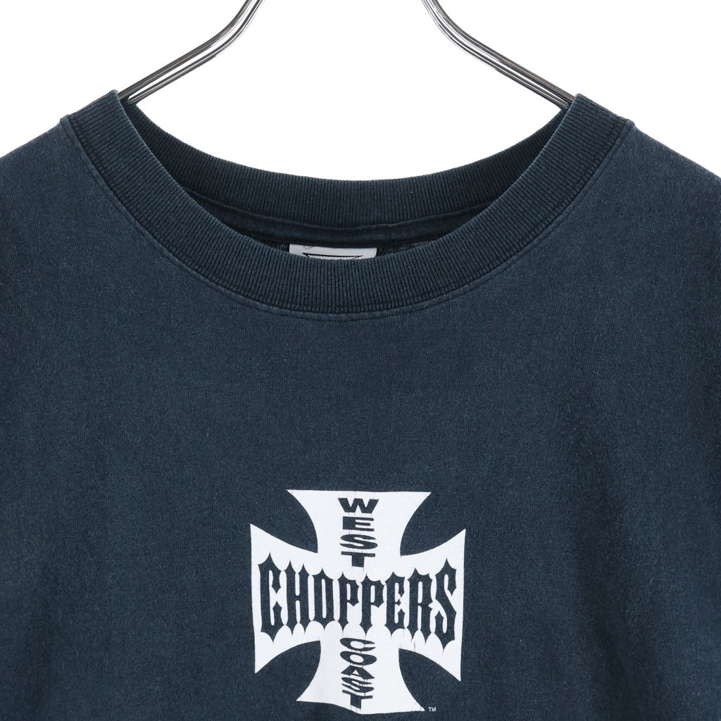 VINTAGE(ヴィンテージ) 90-00s West Coast Choppers Tee ウエストコーストチョッパーズ アイアンクロス 半袖Tシャツ カットソー ネイビー