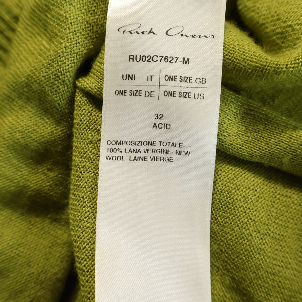 Rick Owens(リックオウエンス) 23AW OVERSIZED ROUND NECK KNIT オーバーサイズ ラウンドネック ニット グリーン RU02C7627-M