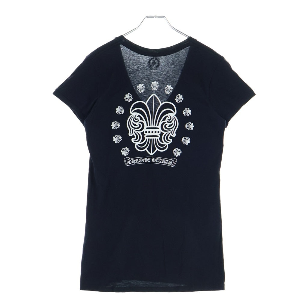 CHROME HEARTS(クロムハーツ) OLD Back Fluer Tee オールド バック BS フレア Vネック 半袖Tシャツ カットソー ブラック