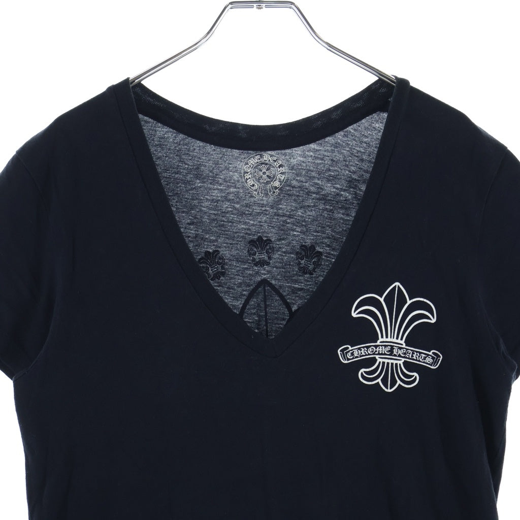 CHROME HEARTS(クロムハーツ) OLD Back Fluer Tee オールド バック BS フレア Vネック 半袖Tシャツ カットソー ブラック