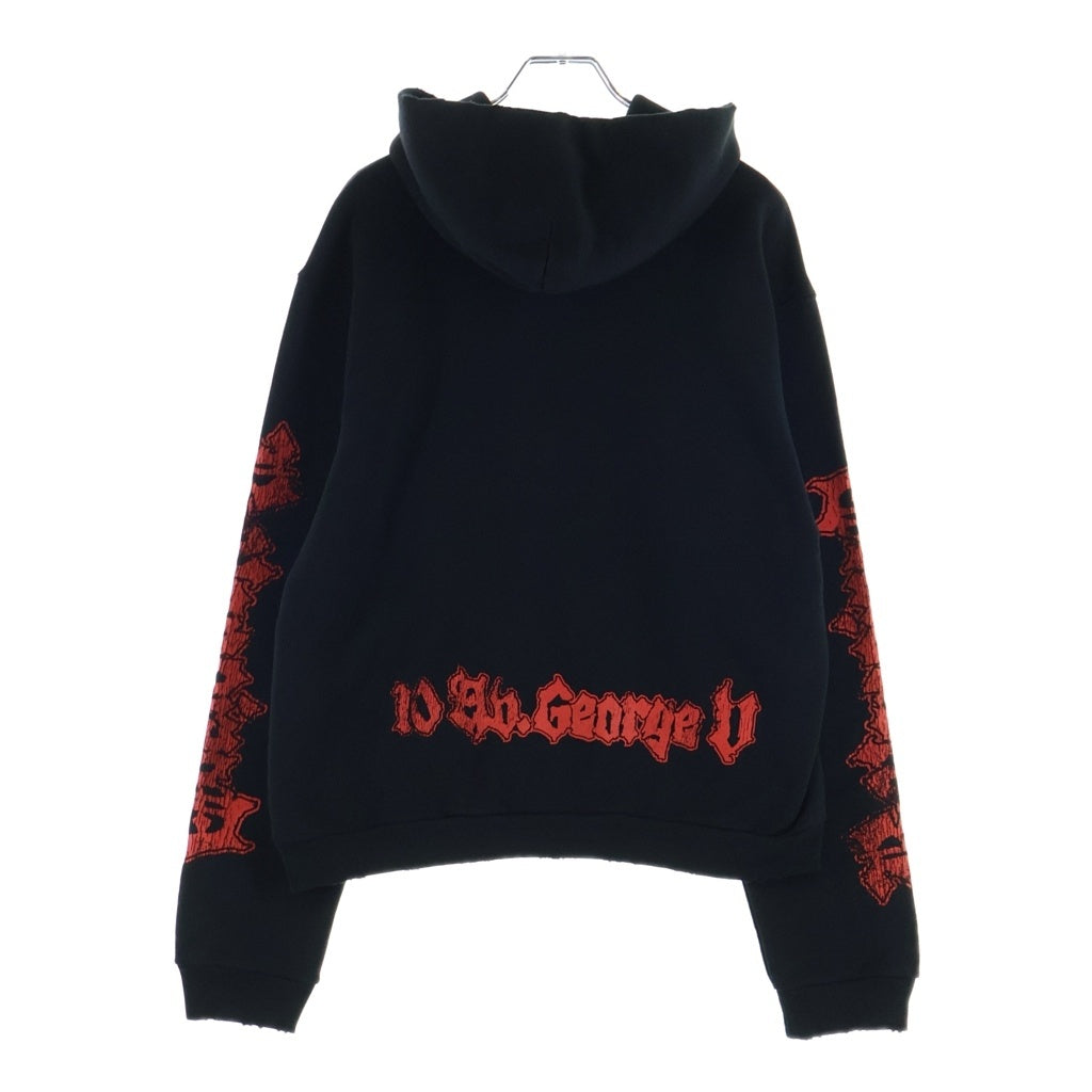 BALENCIAGA(バレンシアガ) 26SS Medium Fit Hoodie グラフィック プリント プルオーバーパーカー フーディ ブラック 851238 TUV09