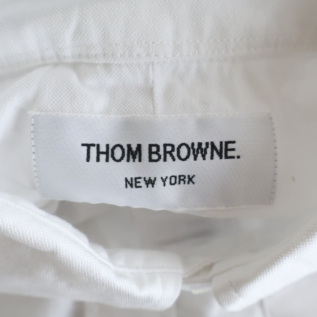 THOM BROWNE(トムブラウン) L/S Shirt トリコロール オックスフォードボタンダウンシャツ ホワイト MWL010E-00139-100
