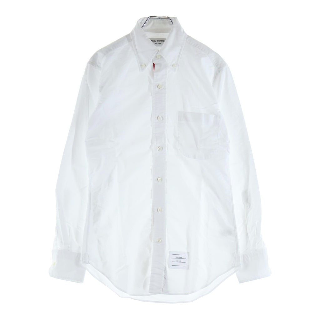 THOM BROWNE(トムブラウン) L/S Shirt トリコロール オックスフォードボタンダウンシャツ ホワイト MWL010E-00139-100