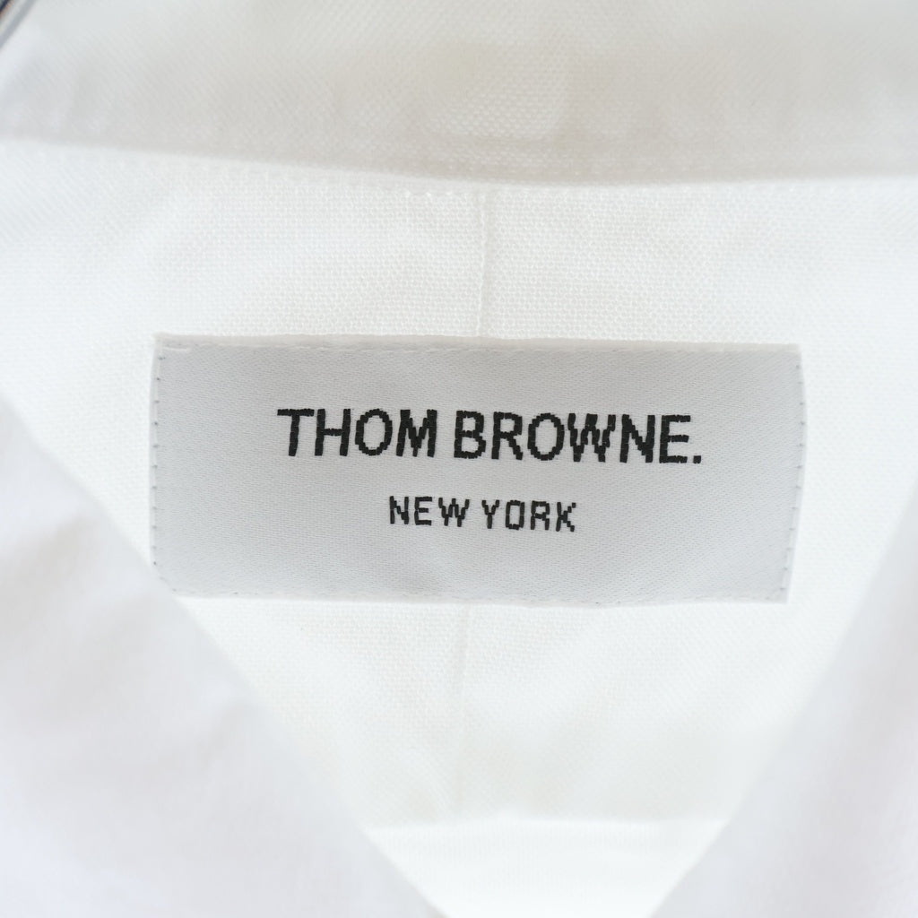 THOM BROWNE(トムブラウン) L/S Shirt トリコロール オックスフォードボタンダウンシャツ ホワイト MWL010E-00139-100