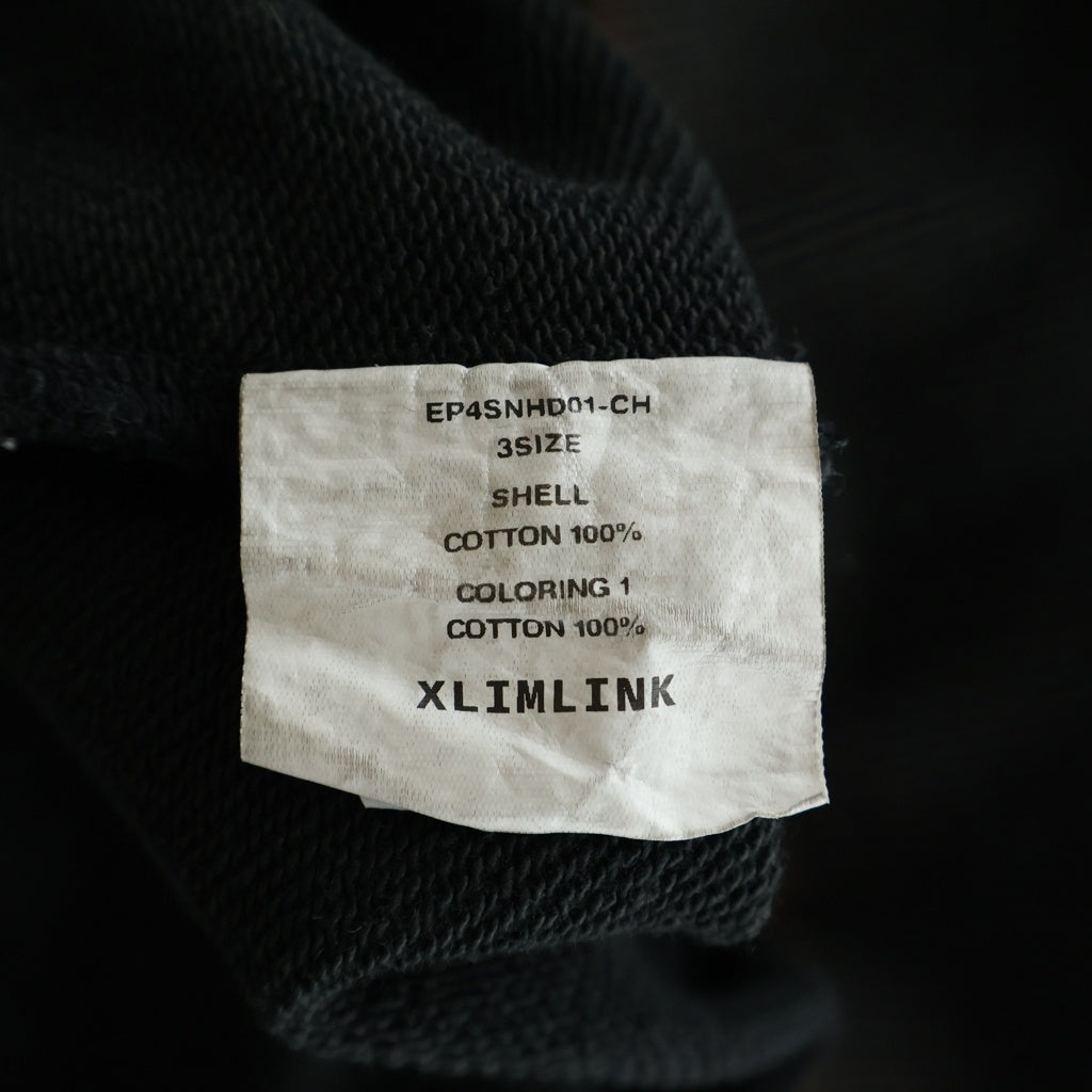 XLIM(エクスリム) Docking Hoodie ダスト加工 切り替え プルオーバーパーカー フーディ ブラック EP4SNHD01-CH