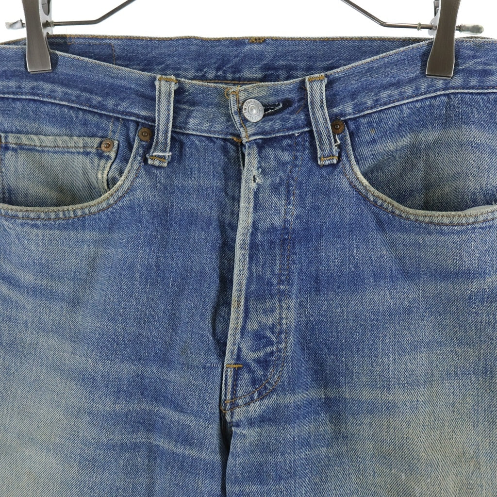 Levi's(リーバイス) 70s VINTAGE 501 66後期 スモールe 均等V 紙パッチ ボタンフライ ボタン裏6 デニムパンツ インディゴ