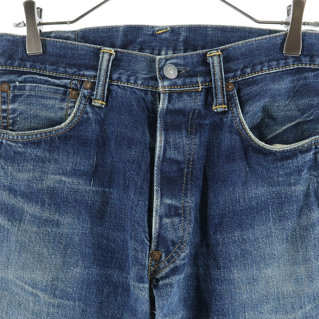 EVISU(エビス) Lot 2000 ボタンフライ ストレートデニムパンツ インディゴ
