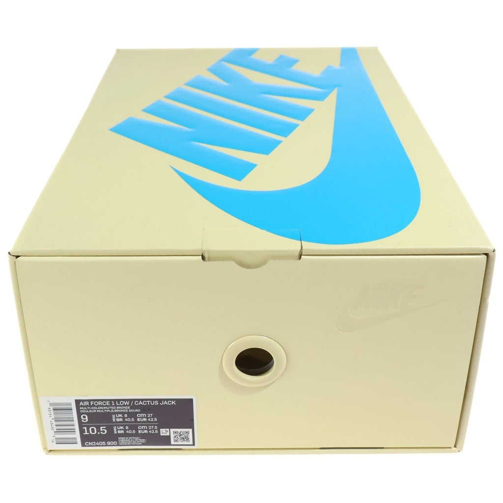 NIKE(ナイキ) ×TRAVIS SCOTT AIR FORCE1 CACTUS JACK トラヴィススコット カクタスジャック ローカットスニーカー マルチ US9/27cm CN2405-900