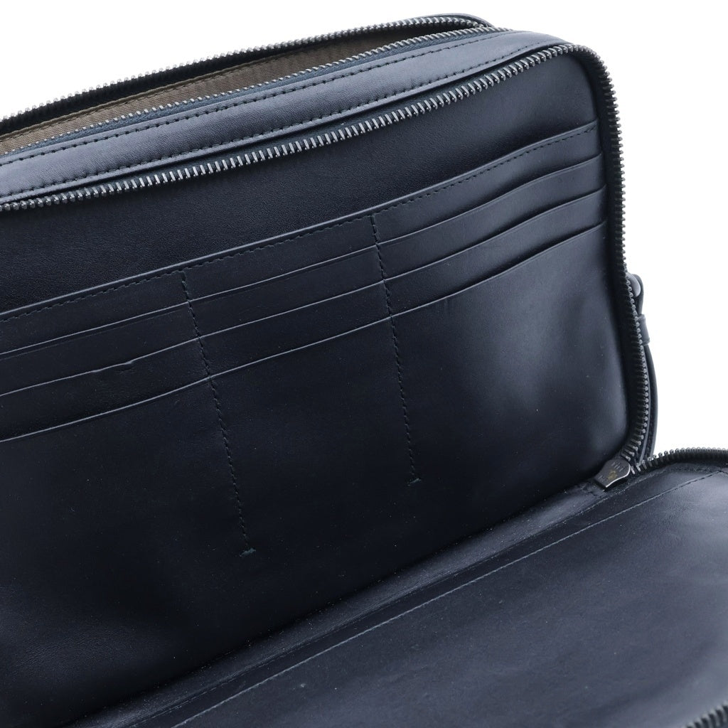 BOTTEGA VENETA(ボッテガヴェネタ) イントレチャート レザークラッチバッグ ハンドバッグ セカンドバッグ ブラック