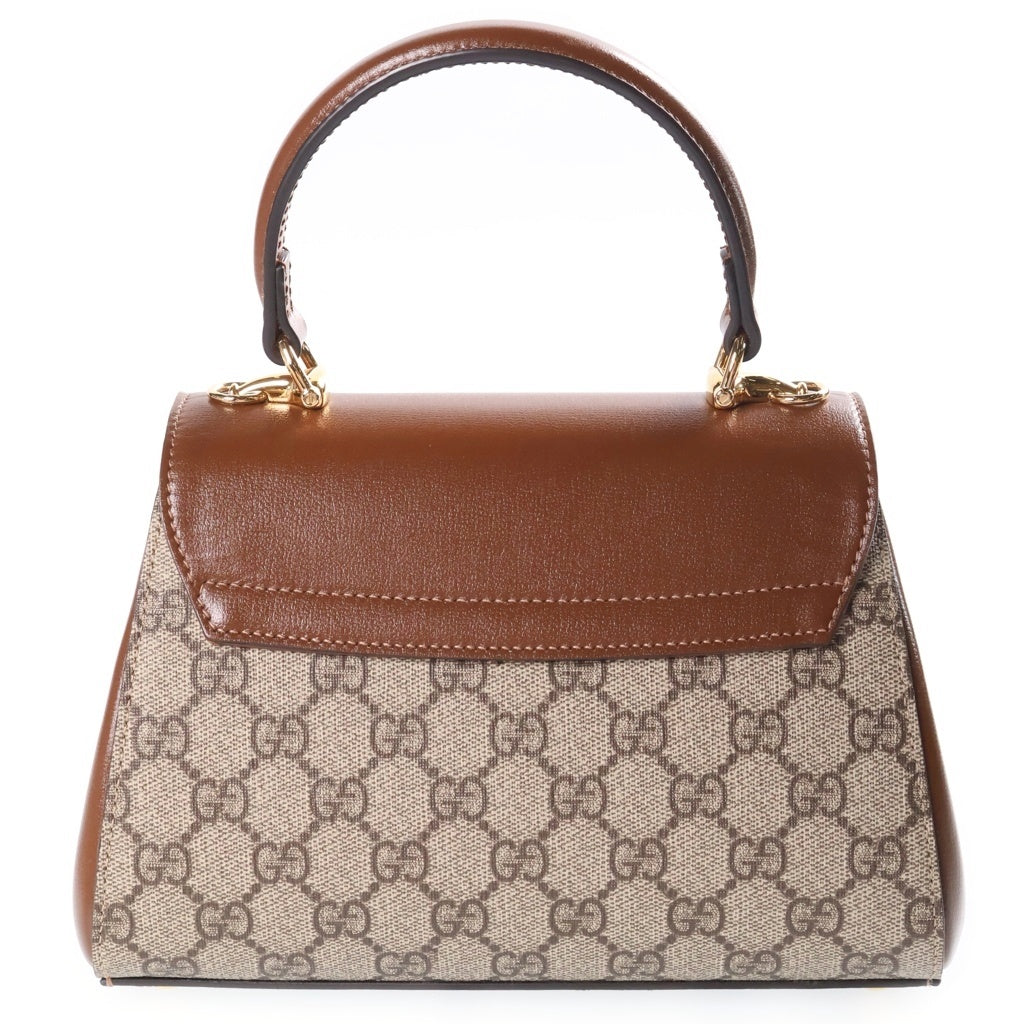 GUCCI(グッチ) Horsebit Mini Top Handle Bag ホースビット 1955 ミニトップハンドルバッグ ショルダーバッグ ベージュ 703848 レディース