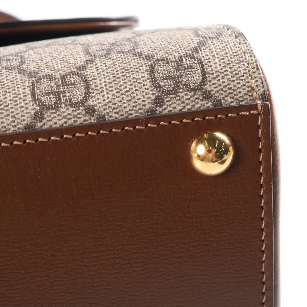 GUCCI(グッチ) Horsebit Mini Top Handle Bag ホースビット 1955 ミニトップハンドルバッグ ショルダーバッグ ベージュ 703848 レディース