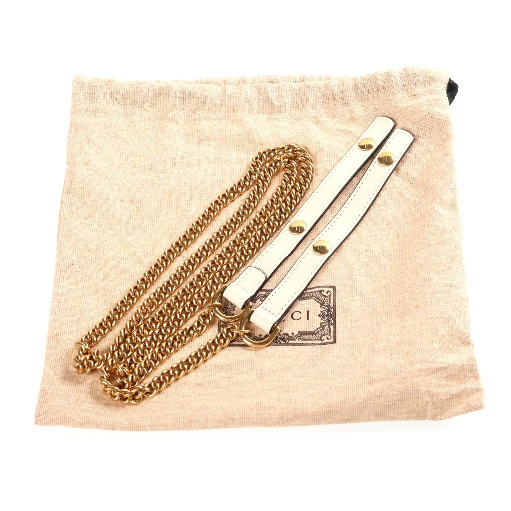 GUCCI(グッチ) Bamboo Chain Shoulder Bag バンブー レザーチェーンショルダーバッグ ハンドバッグ ベージュ 675795 レディース