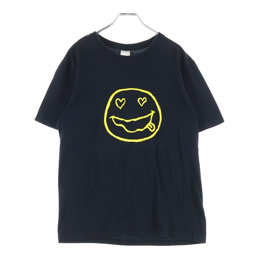 NUMBER (N)INE(ナンバーナイン) 03SS カート期 スマイルプリント クルーネック半袖Tシャツ ブラック