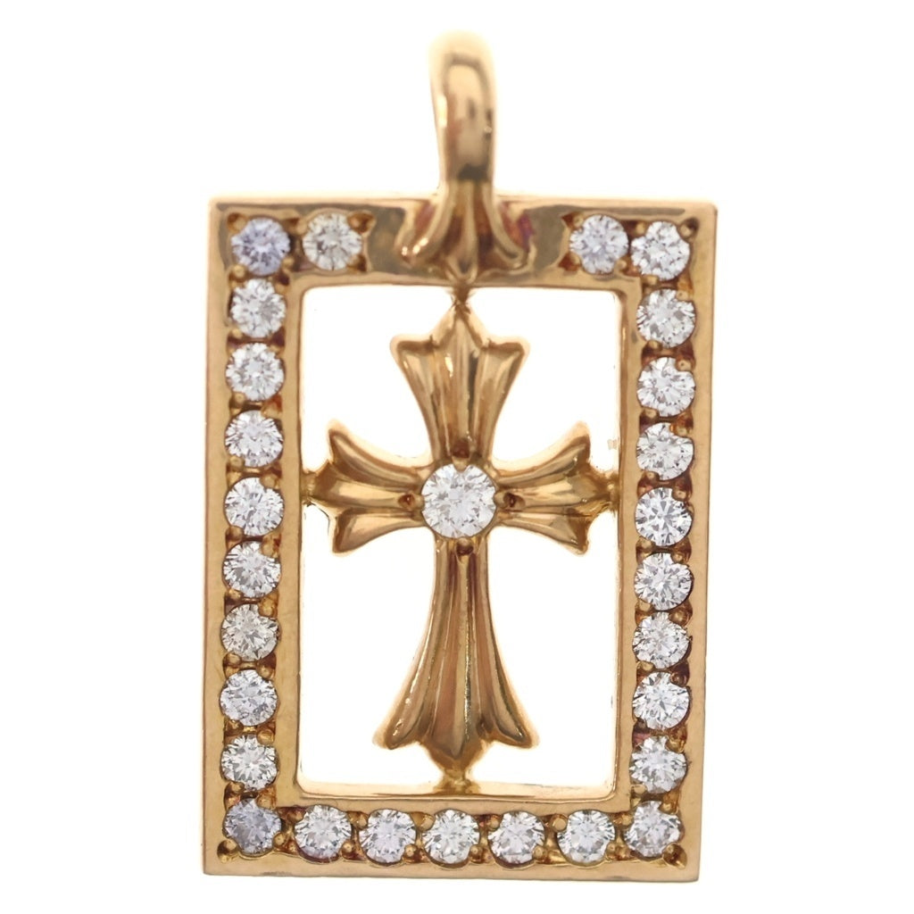 CHROME HEARTS(クロムハーツ) 22K FRMD OPN BBYFAT PAVE/D フレームドオープン ベイビーファット PAVEダイヤモンド ペンダントトップ ゴールド