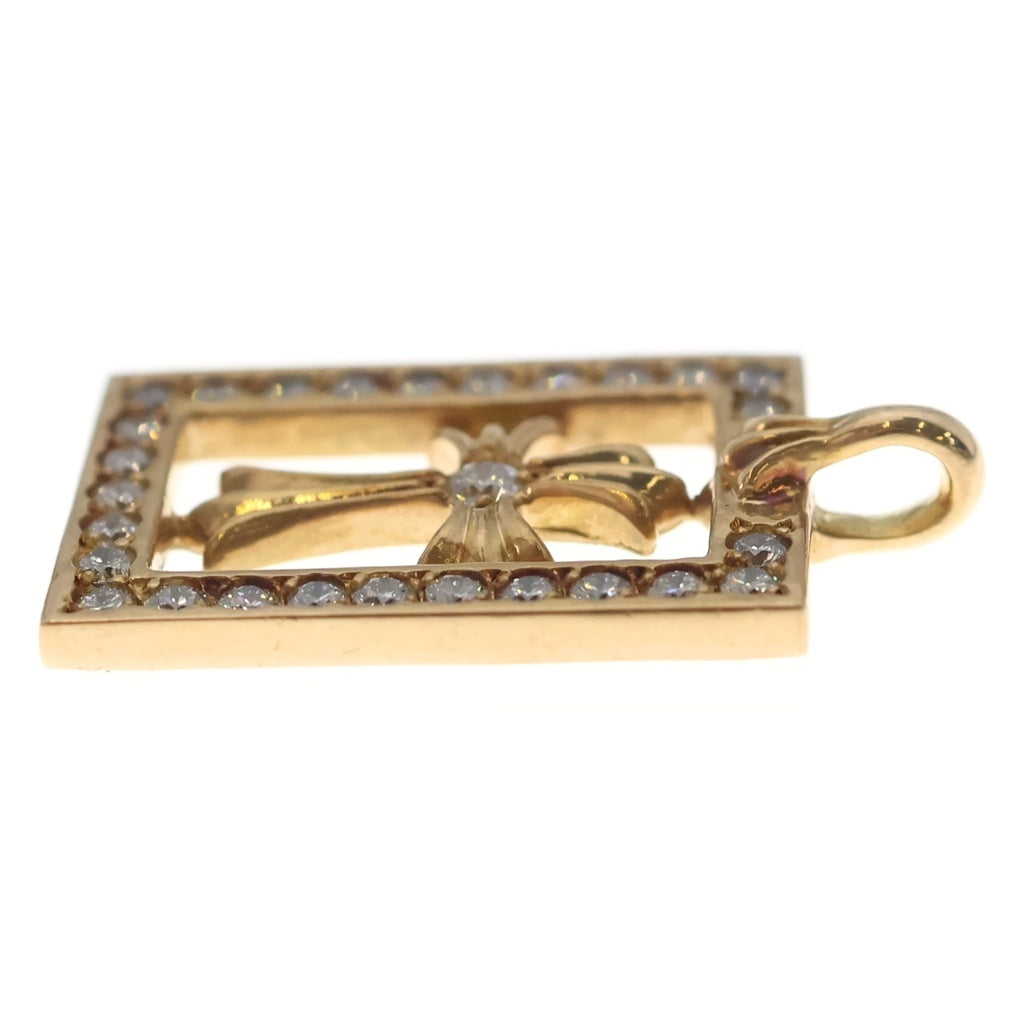 CHROME HEARTS(クロムハーツ) 22K FRMD OPN BBYFAT PAVE/D フレームドオープン ベイビーファット PAVEダイヤモンド ペンダントトップ ゴールド