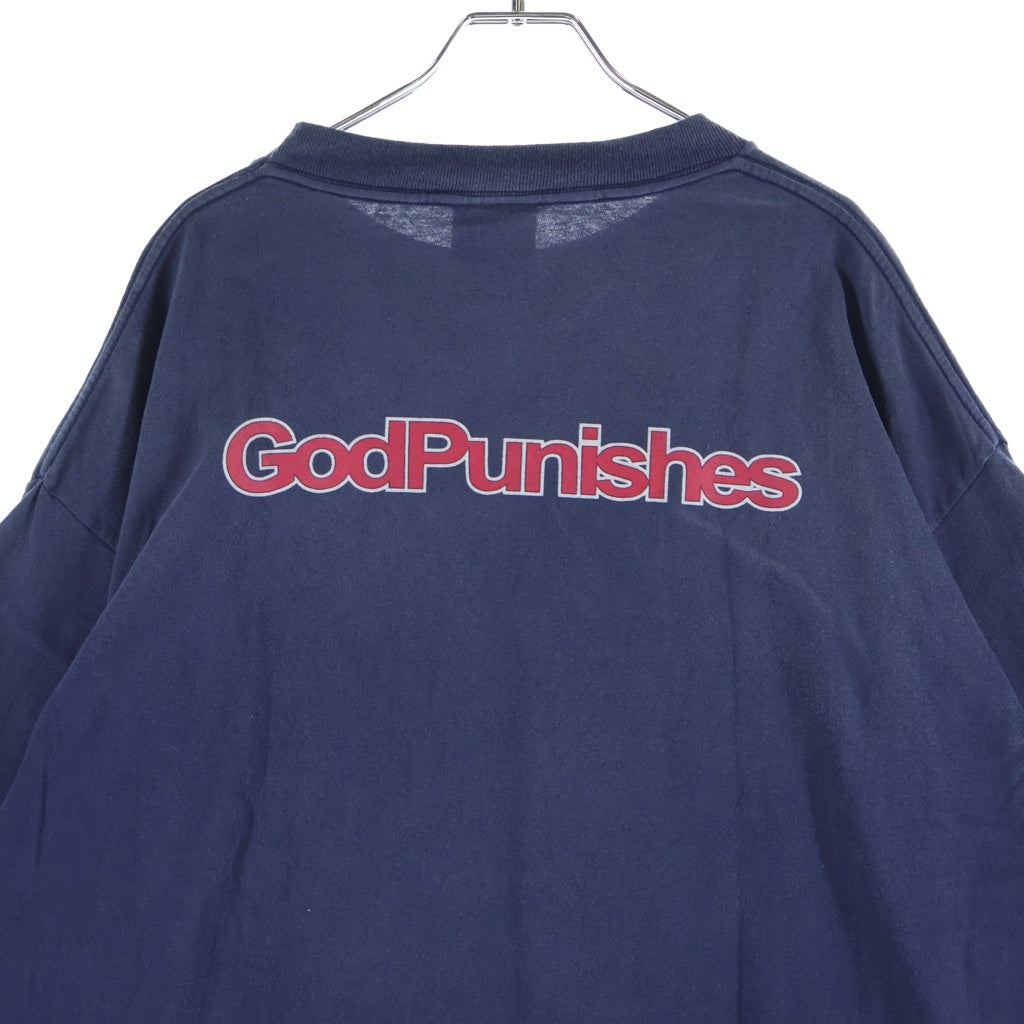 SAINT MICHAEL(セントマイケル) 24SS DEAD SAINT Tee 半袖Tシャツ カットソー ネイビー SM-YS1-0000-010