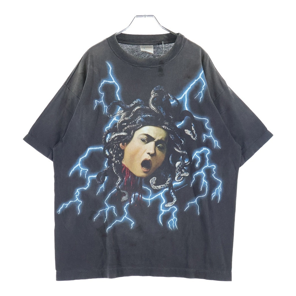 SAINT MICHAEL(セントマイケル) 24AW MEDUSA Tee メデューサ 半袖Tシャツ カットソー ブラック SM-YS1-0000-002