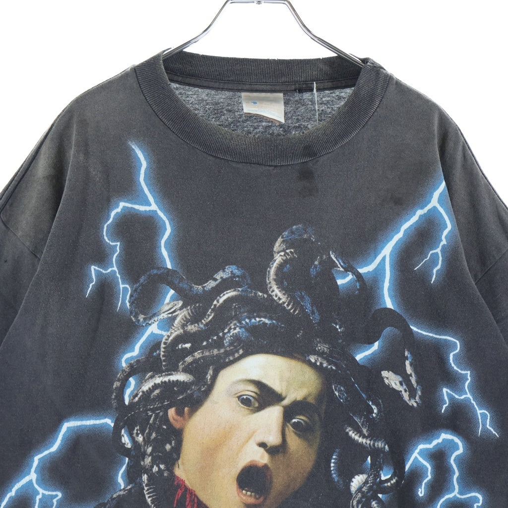 SAINT MICHAEL(セントマイケル) 24AW MEDUSA Tee メデューサ 半袖Tシャツ カットソー ブラック SM-YS1-0000-002
