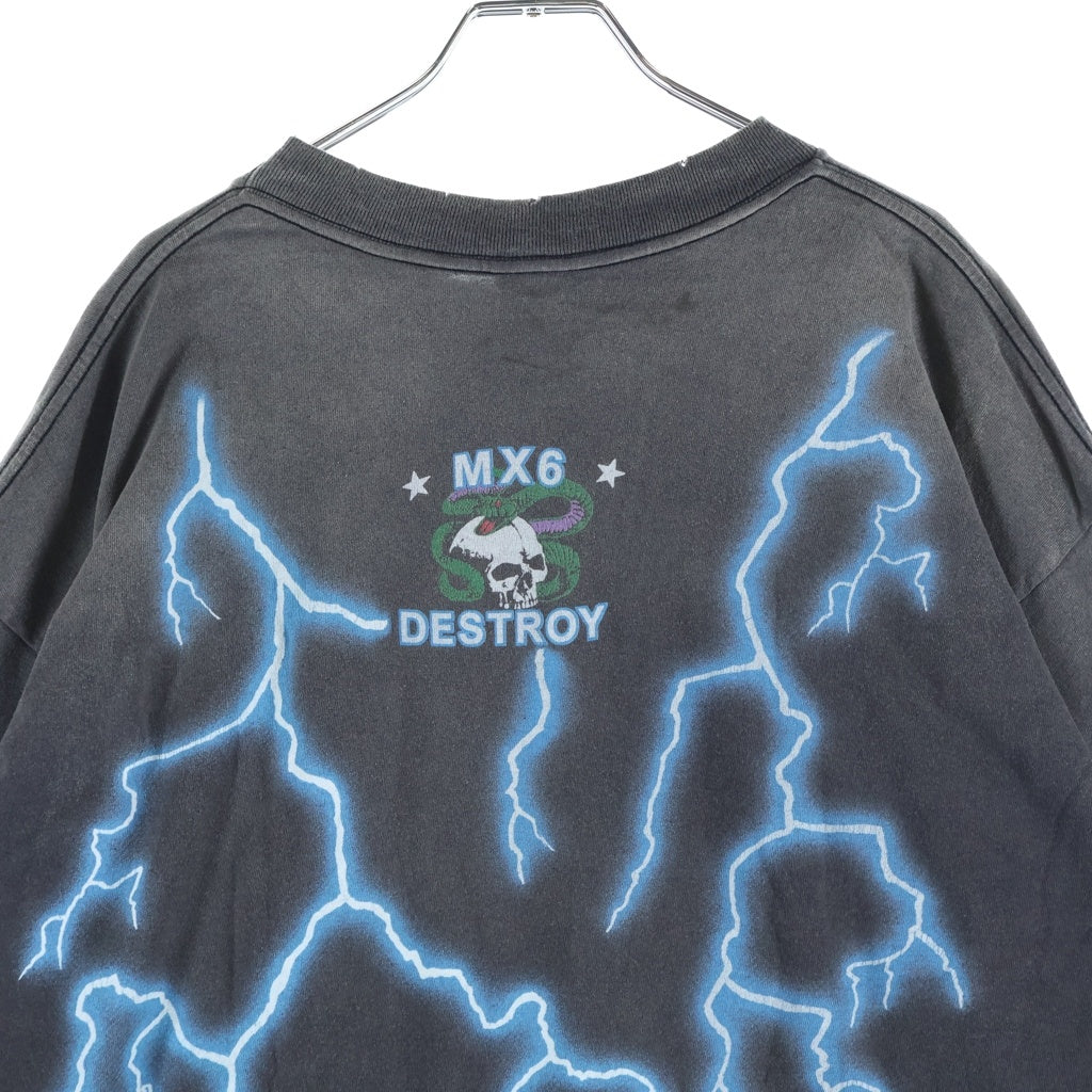 SAINT MICHAEL(セントマイケル) 24AW MEDUSA Tee メデューサ 半袖Tシャツ カットソー ブラック SM-YS1-0000-002