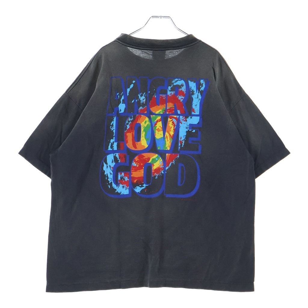 SAINT MICHAEL(セントマイケル) 24AW CP ANGRY LV GD Tee × カクタス プラント フリー マーケット 半袖Tシャツ カットソー ブラック SM-YS1-0000-C05