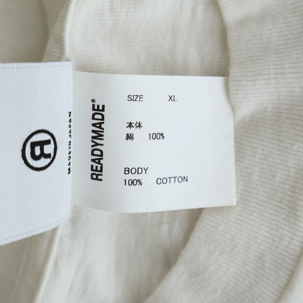 READY MADE(レディメイド) 24SS POCKET LOGO Tee ポケット ロゴ 半袖Tシャツ カットソー ホワイト RM-P01-0000-075
