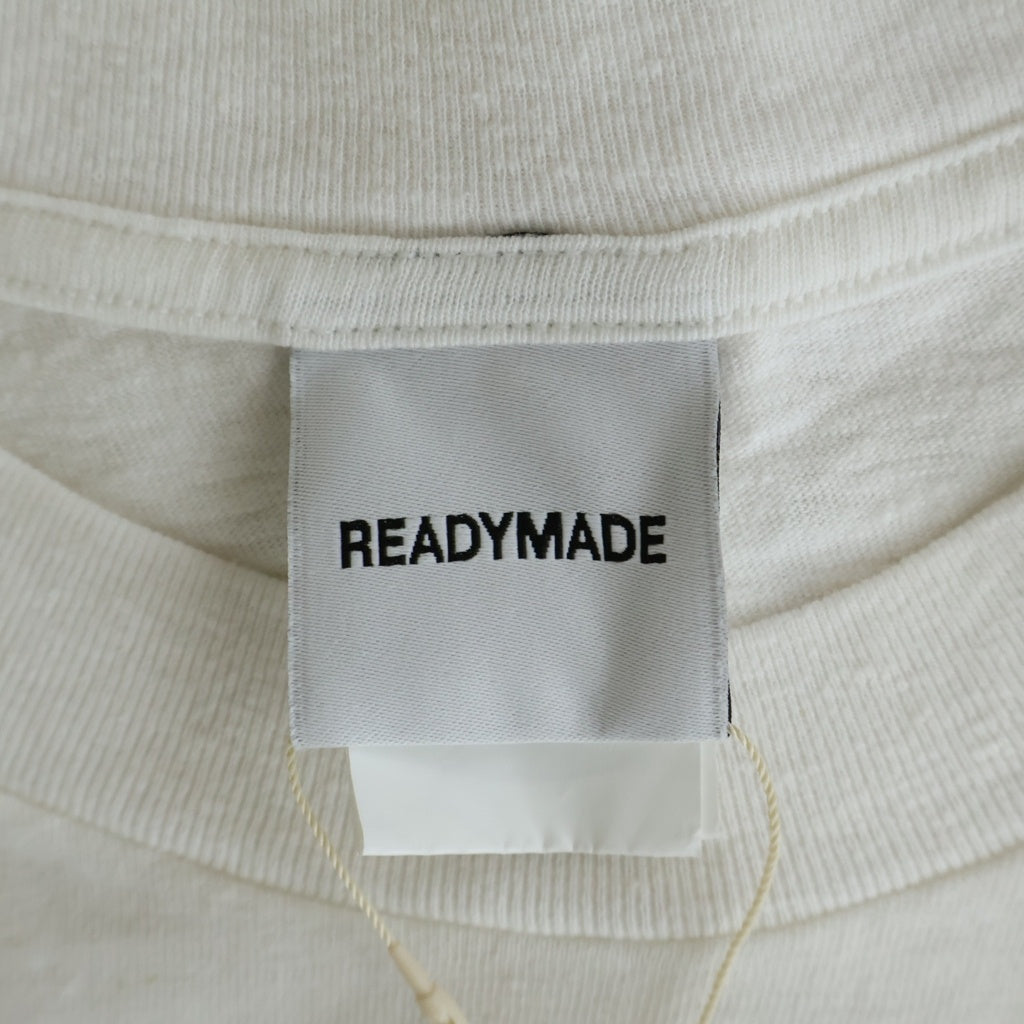 READY MADE(レディメイド) 24SS POCKET LOGO Tee ポケット ロゴ 半袖Tシャツ カットソー ホワイト RM-P01-0000-075
