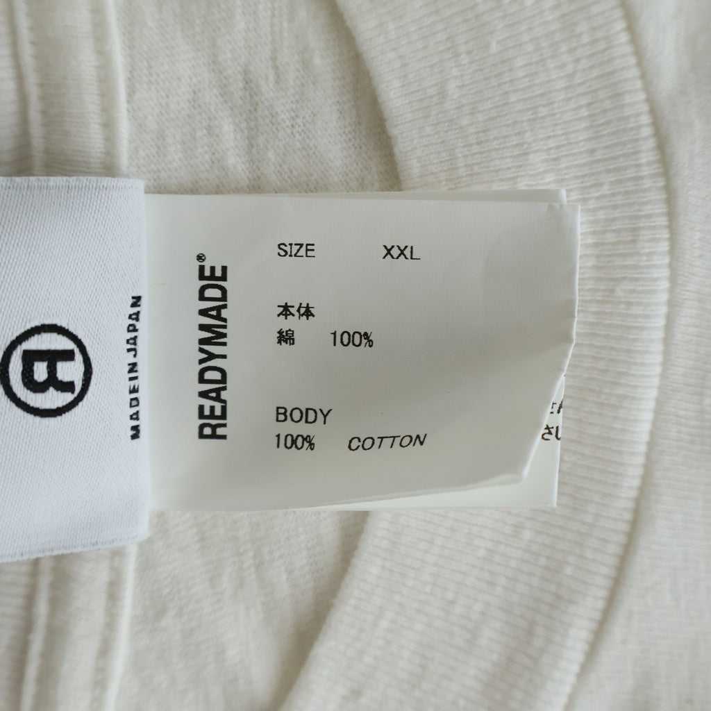 READY MADE(レディメイド) 24SS POCKET LOGO Tee ポケット ロゴ 半袖Tシャツ カットソー ホワイト RM-P01-0000-075