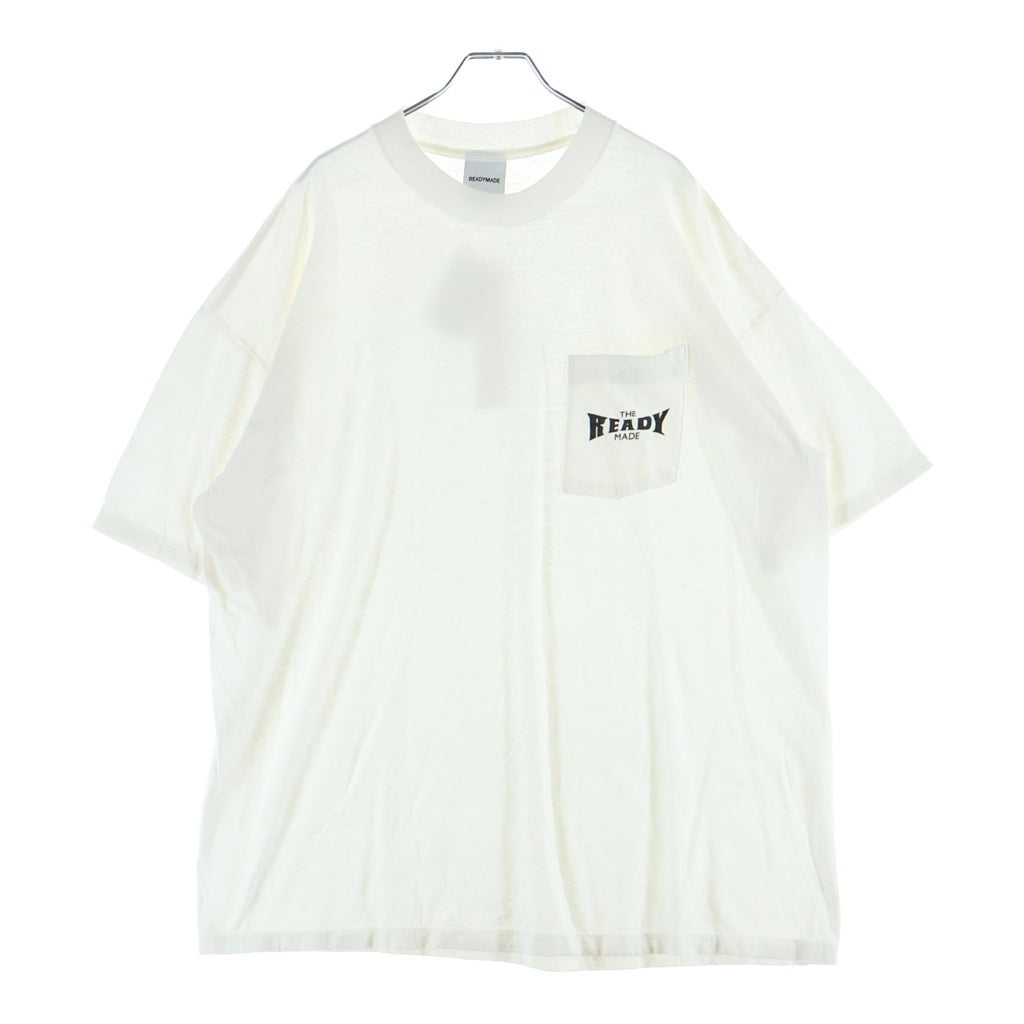 READY MADE(レディメイド) 24SS POCKET LOGO Tee ポケット ロゴ 半袖Tシャツ カットソー ホワイト RM-P01-0000-075