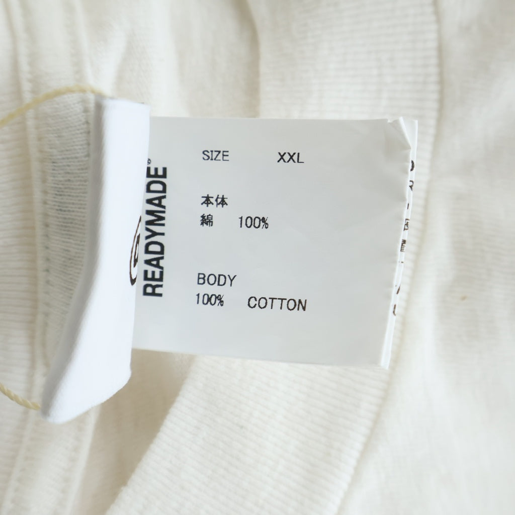 READY MADE(レディメイド) 24SS POCKET LOGO Tee ポケット ロゴ 半袖Tシャツ カットソー ホワイト RM-P01-0000-075