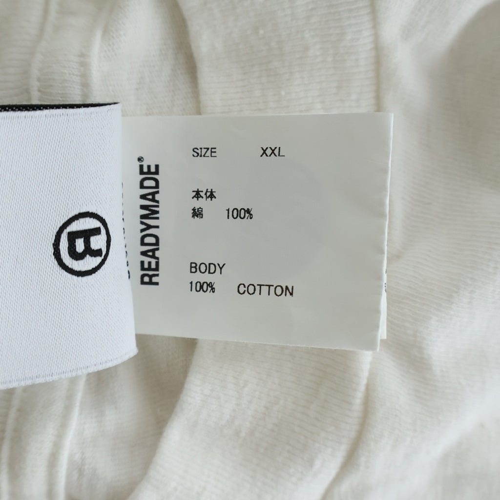 READY MADE(レディメイド) 24SS POCKET LOGO Tee ポケット ロゴ 半袖Tシャツ カットソー ホワイト RM-P01-0000-075