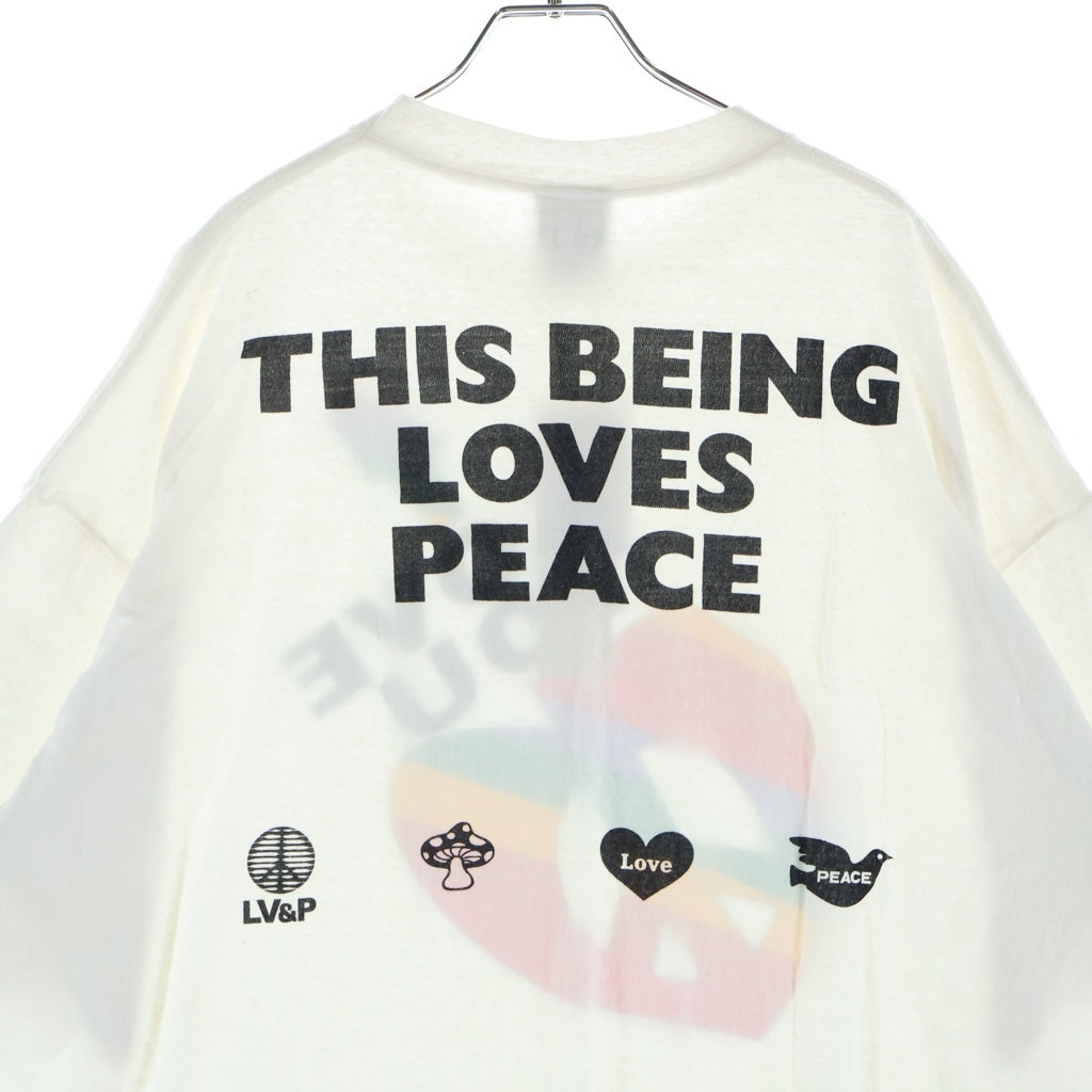 READY MADE(レディメイド) 24SS PEACE Tee ピース 半袖Tシャツ カットソー ホワイト RM-P01-0000-072