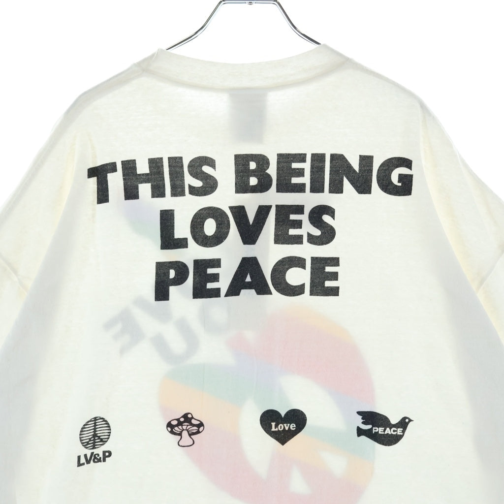 READY MADE(レディメイド) 24SS PEACE Tee ピース 半袖Tシャツ カットソー ホワイト RM-P01-0000-072